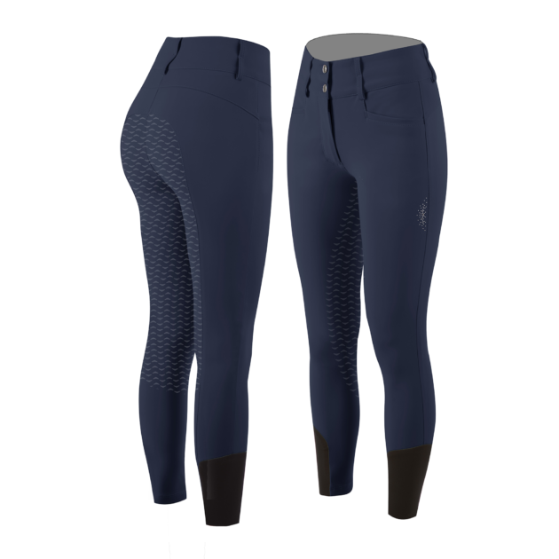 Animo Italia Nuka Women's Full Grip Riding Breeches, Navy