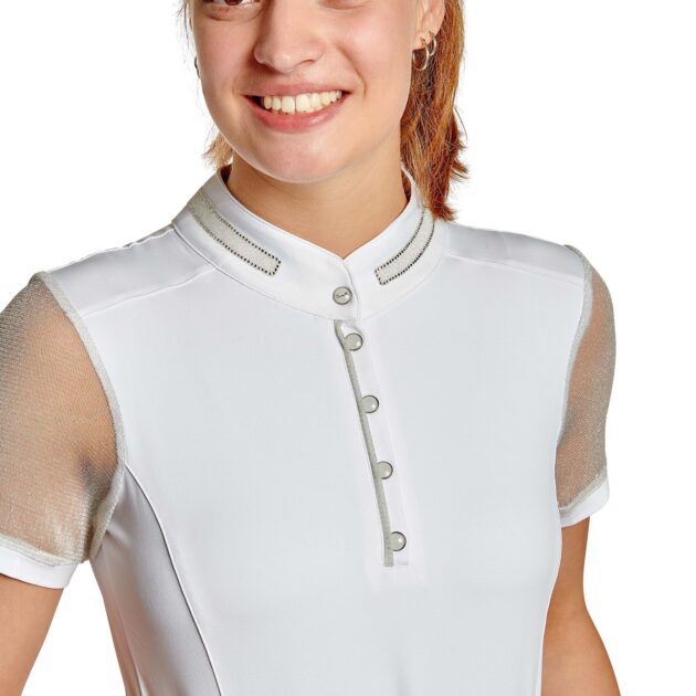 Cavallo Panita Short Sleeve Competition Shirt, White - Image 3