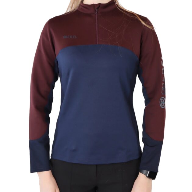 Montar REBEL 2 Color Training Shirt, Plum/Navy - Image 3