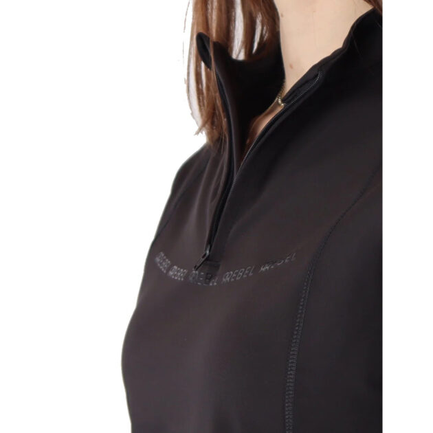 Montar REBEL Tone in Tone 1/2 Zip Training Shirt, Black - Image 2