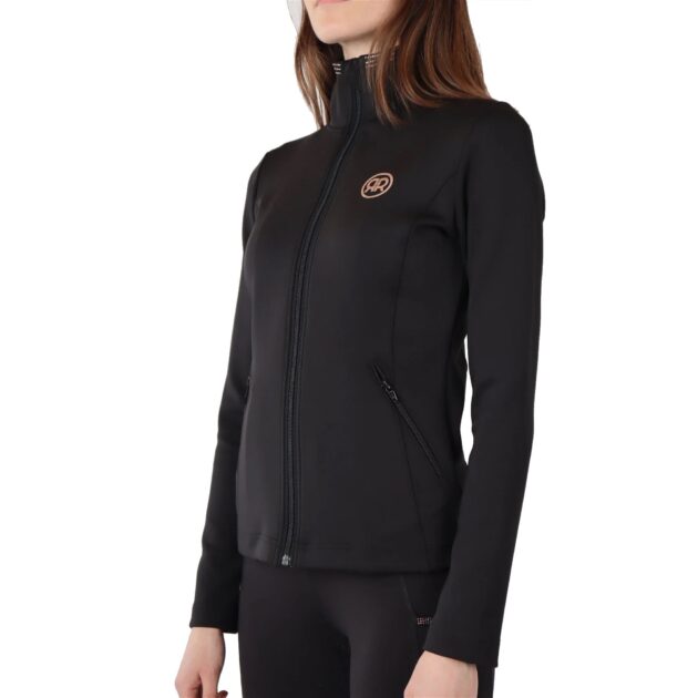 Montar REBEL Rosegold Crystal Full Zip Lightweight Jacket, Black - Image 2