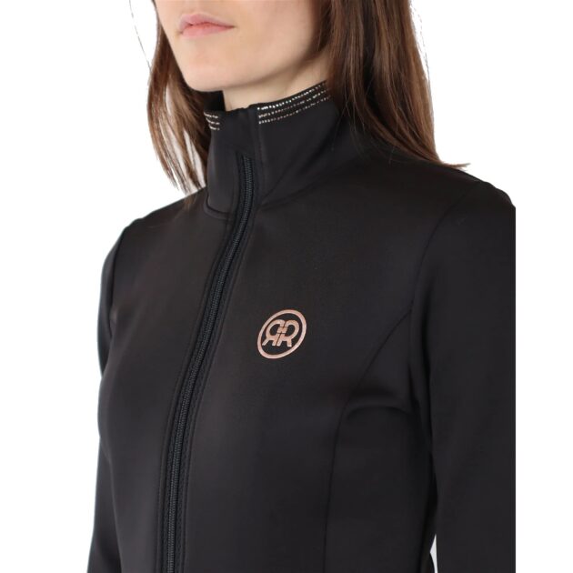 Montar REBEL Rosegold Crystal Full Zip Lightweight Jacket, Black - Image 3