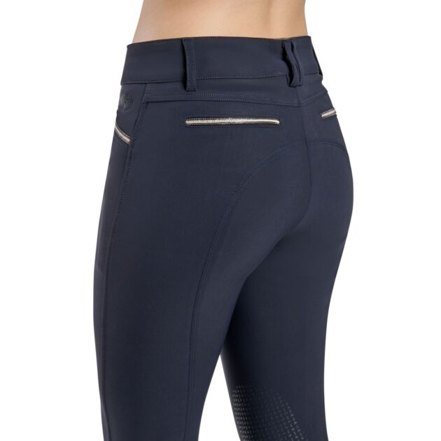 Montar Elisabeth Soft-Tech Premium Breeches Full Grip, Mid Rise Navy - Image 4