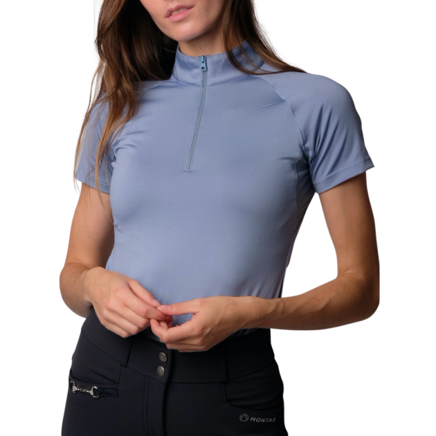 Montar Honey Mesh Polo - Soft Blue