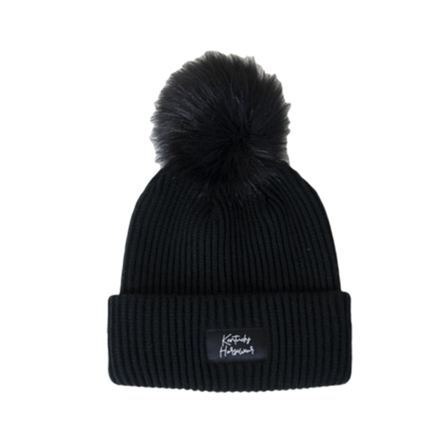 Kentucky Horsewear Beanie Pompom, Black