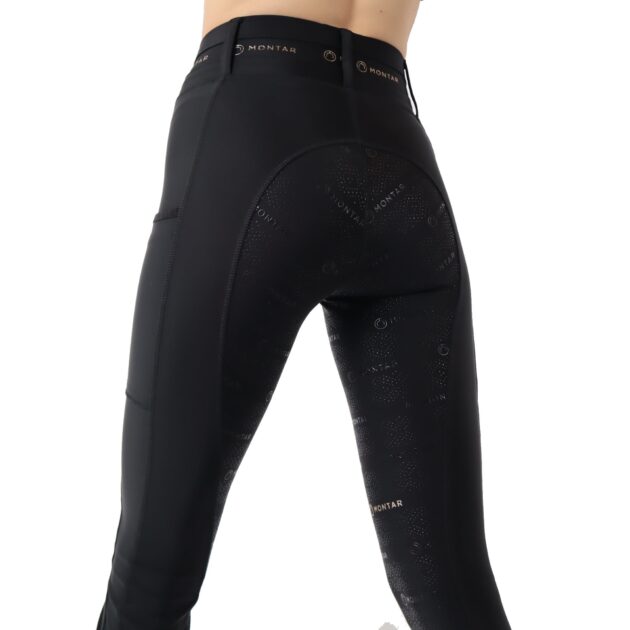 Montar Shelby ShapeTight Ladies High Rise Full Grip Riding Leggings, Black - Image 5