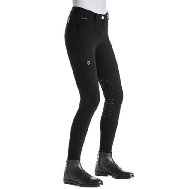 EGO7 Jumping EJ Normal Waist Knee Grip Breeches, Black - Image 2