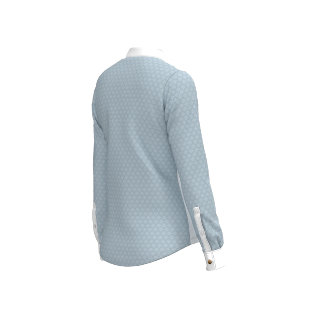 Espoir Equestrian Sky Blue Ladies Quarter Zip Show Shirt - Image 3