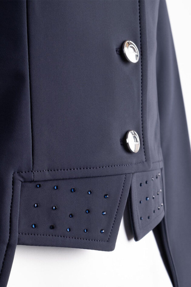 Montar Dressage Softshell Show Jacket - Short Tailcoat, Navy - Image 5