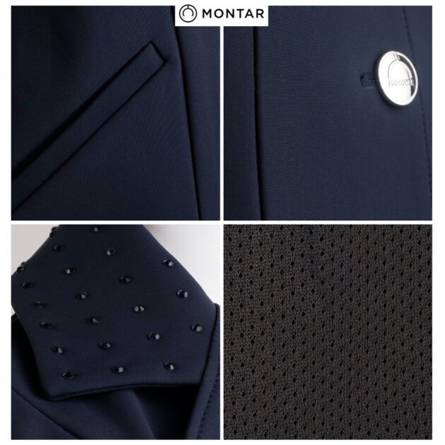 Montar Bonnie Softshell Competition Jacket with Crystals, Navy - Image 4