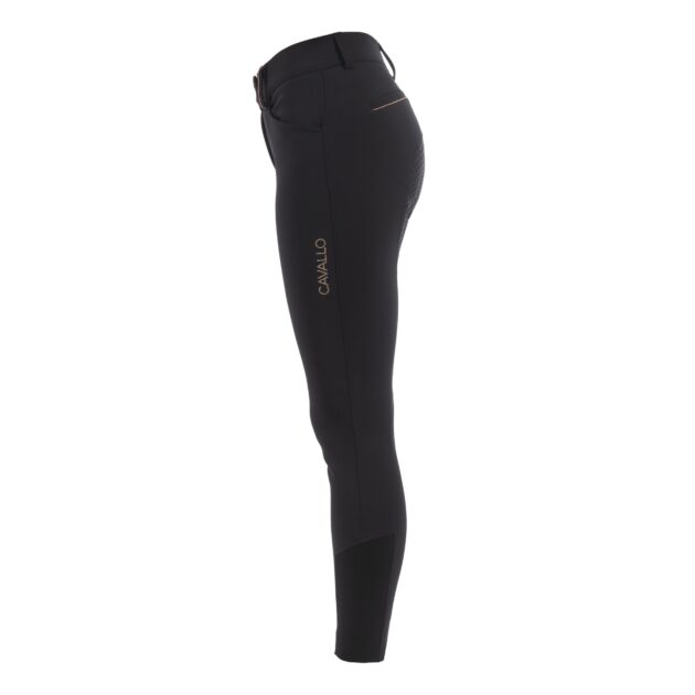 Cavallo Cheyenne Ladies Normal Rise Full Grip Breeches, Black - Image 5