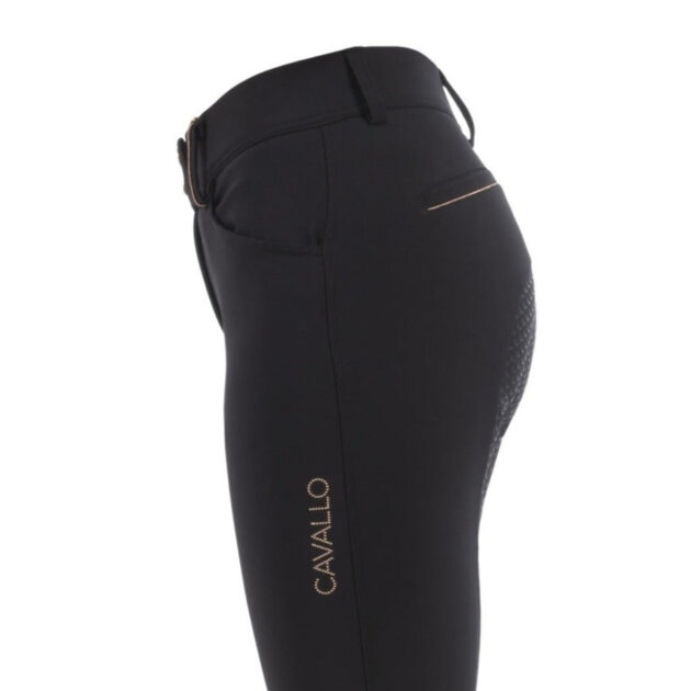 Cavallo Cheyenne Ladies Normal Rise Full Grip Breeches, Black