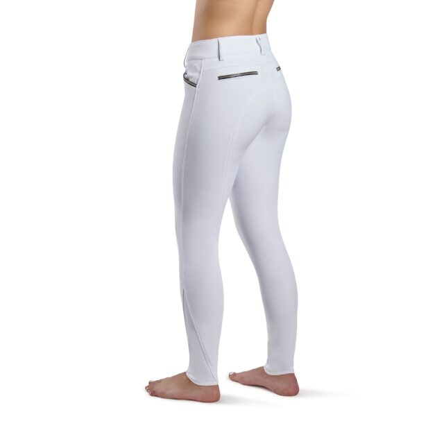 Montar Elisabeth Soft-Tech Premium Breeches Full Grip, Mid Rise White - Image 2