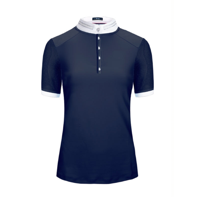 Cavallo Panita Short Sleeve Competition Shirt, Dark Blue - Image 10