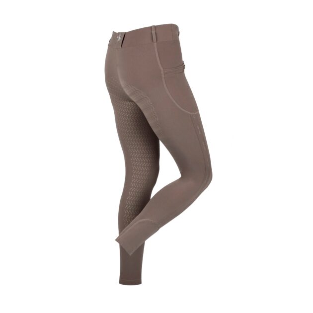 Fair Play MARTHA Full Grip Winter Riding Leggings, Taupe Grey - Image 2