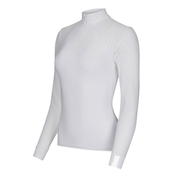 LeMieux Olivia Ladies Long Sleeve Show Shirt, White - Image 2