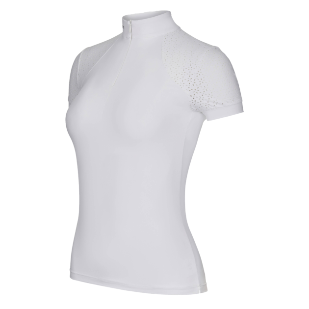 LeMieux Olivia Ladies Short Sleeve Show Shirt, White - Image 2