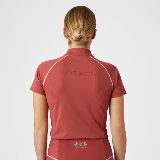 B Vertigo Adara Cool Tech Training Shirt, Mineral Red - Image 5