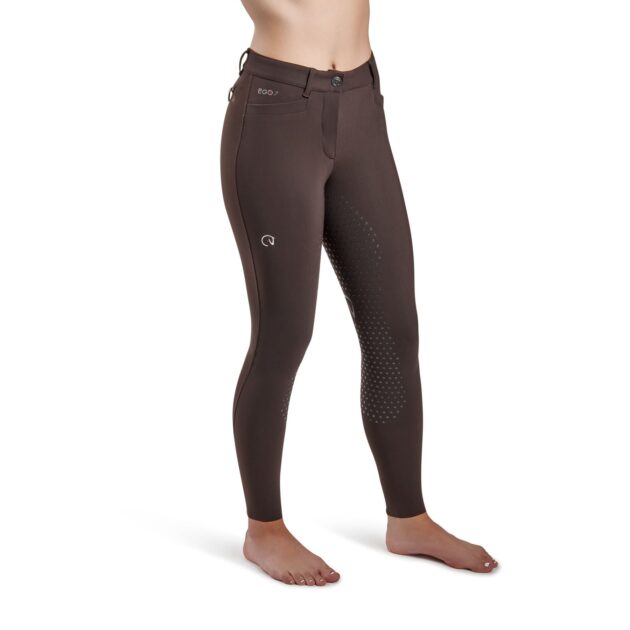 EGO7 Dressage Normal Waist Full Grip Breeches, Chocolate