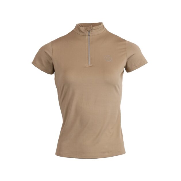 Montar Everly Mon-Tech Polo Crystal Logo Shirt - Beige