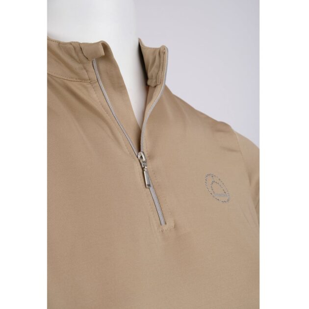 Montar Everly Mon-Tech Polo Crystal Logo Shirt - Beige - Image 3