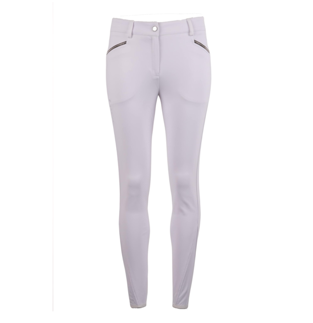 Montar Elisabeth Soft-Tech Premium Breeches Full Grip, Mid Rise White - Image 5